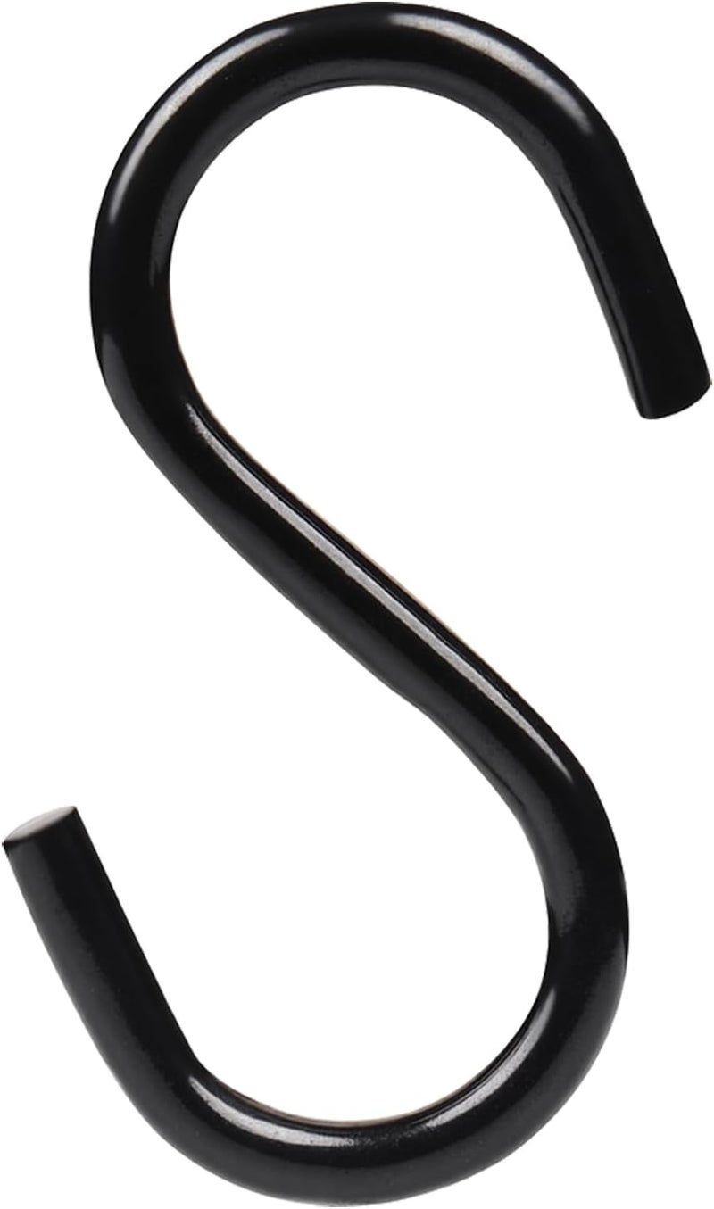AUGHOA 100PCS 1 Inch S Hook, Mini S Hook for Displaying Keychains on Racks, S Shaped Small Hooks for Ornaments, DIY Crafts, Hardware Wooden Signs Planters, Black - Image 5